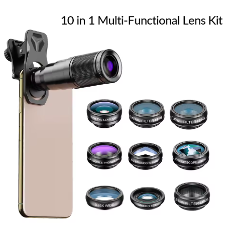 APEXEL 10-in-1 Phone Lens Kit for Smartphones